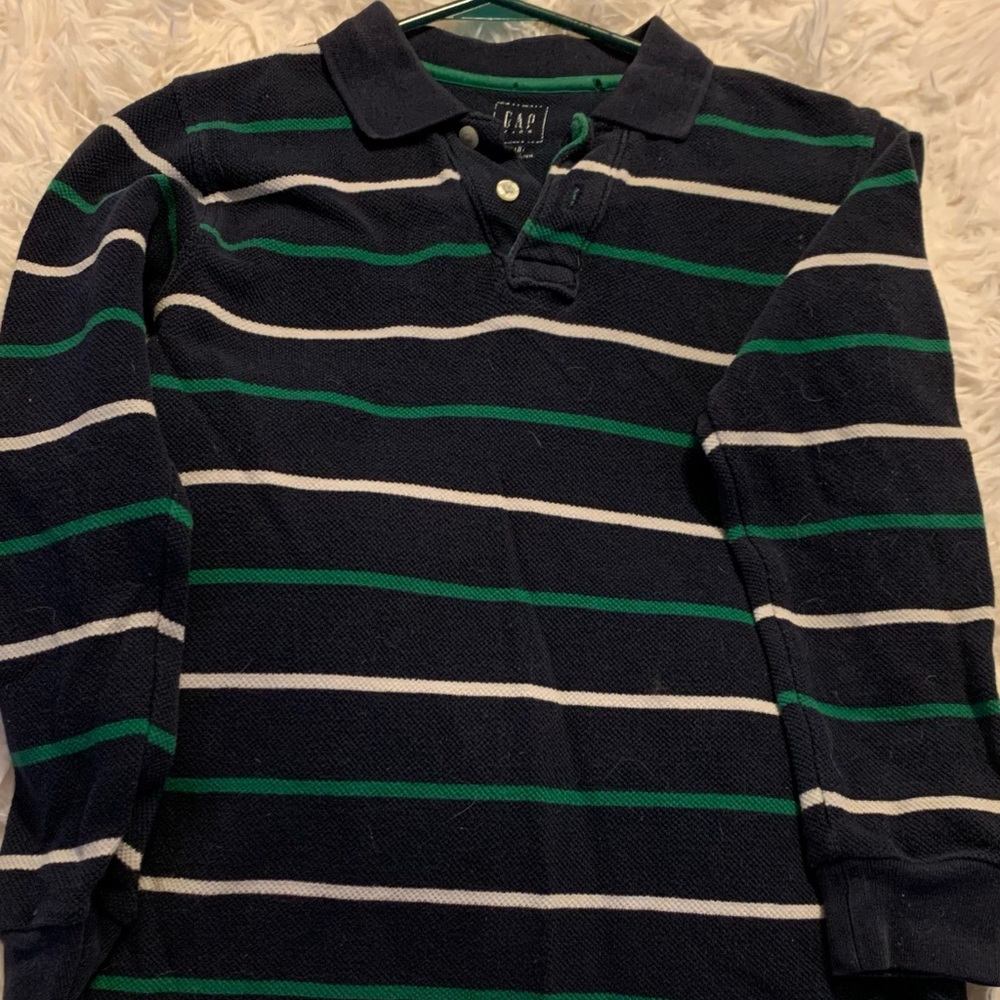 Gap 1/4 Button Up Long Sleeve Shirt with Collar.